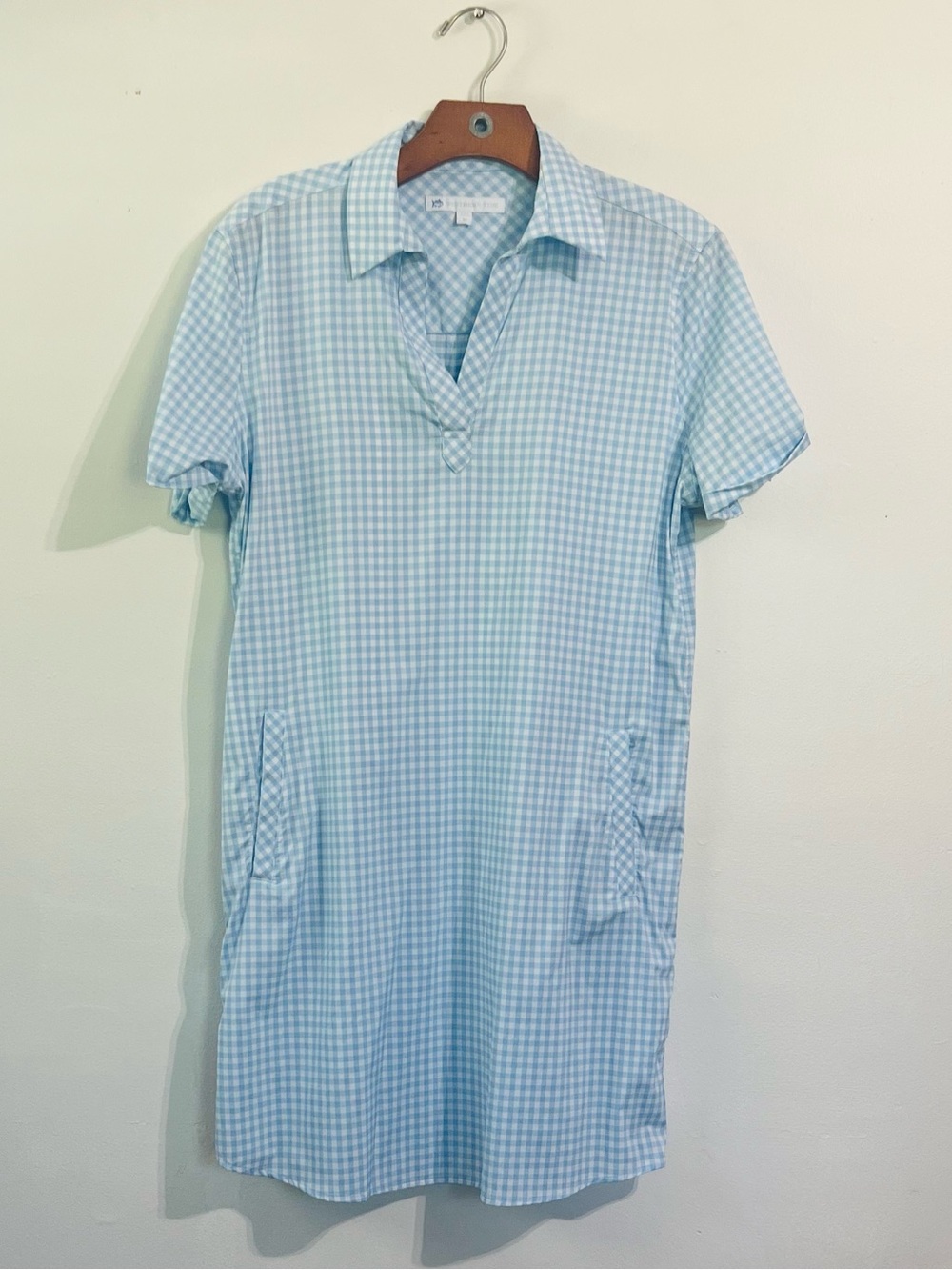 Southern Tide Kamryn Brrr Intercoastal Gingham Dress 
Sky Blue Medium